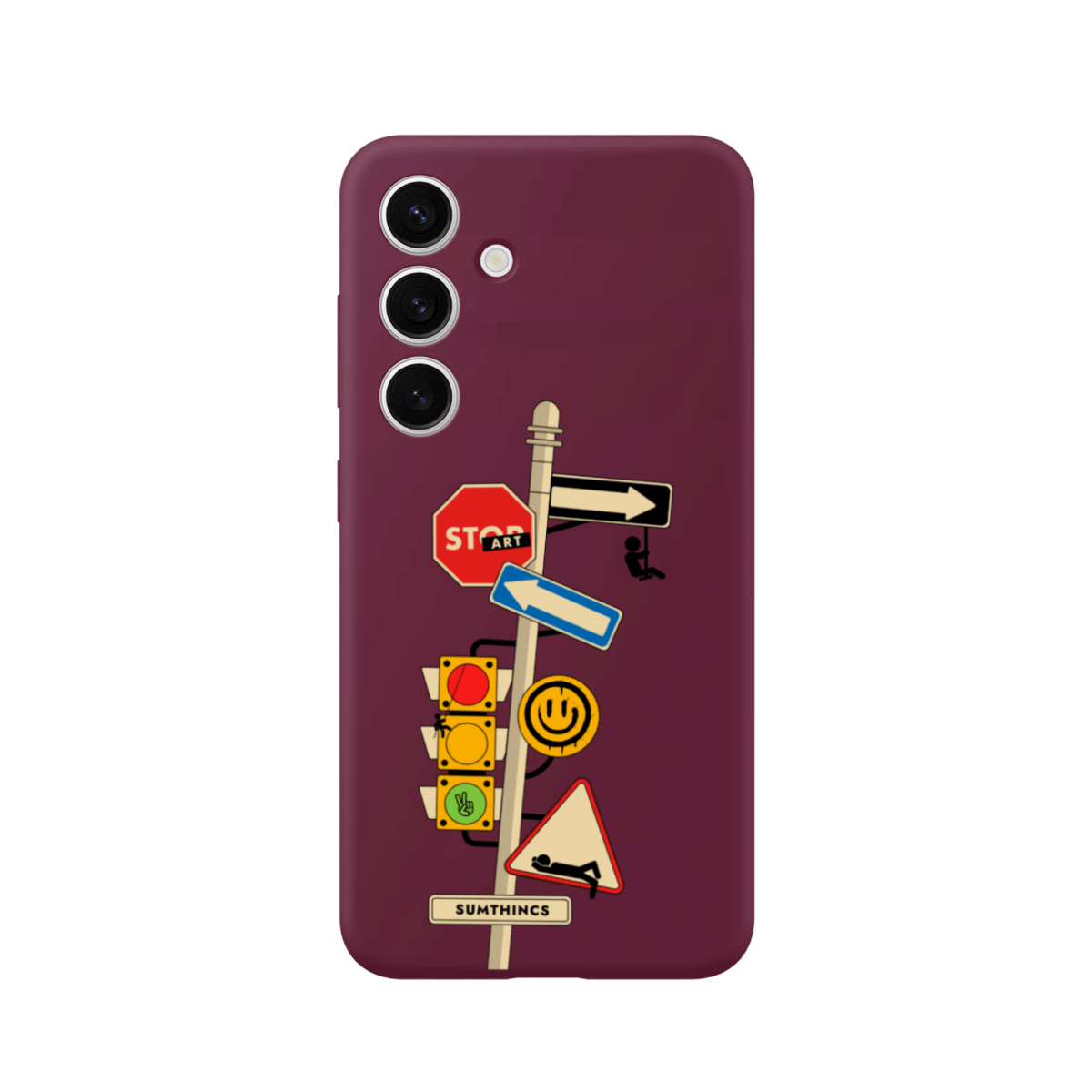 Samsung A14 Crossroad Premium Telefon Kılıfı Bordo - SUMTHINCS