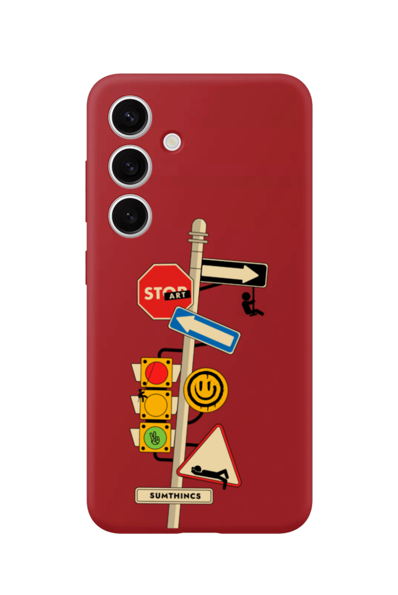 Samsung A14 Crossroad Premium Telefon Kılıfı Kırmızı - SUMTHINCS