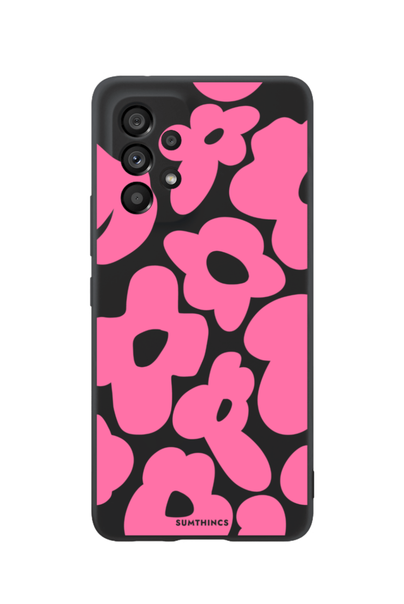Samsung A14 Daisy Pop Premium Telefon Kılıfı Siyah - SUMTHINCS