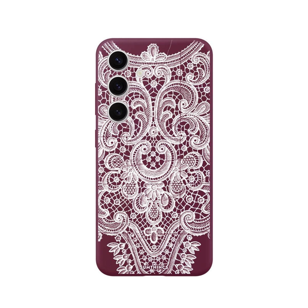 Samsung A14 Lacework Premium Telefon Kılıfı Bordo - SUMTHINCS