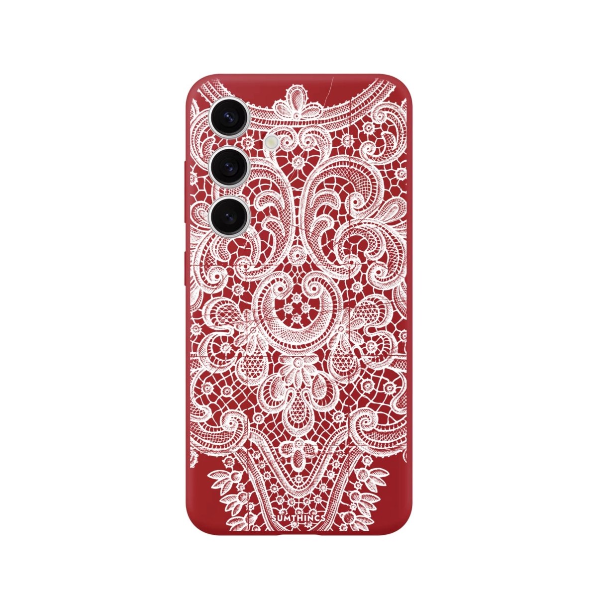Samsung A14 Lacework Premium Telefon Kılıfı Kırmızı - SUMTHINCS