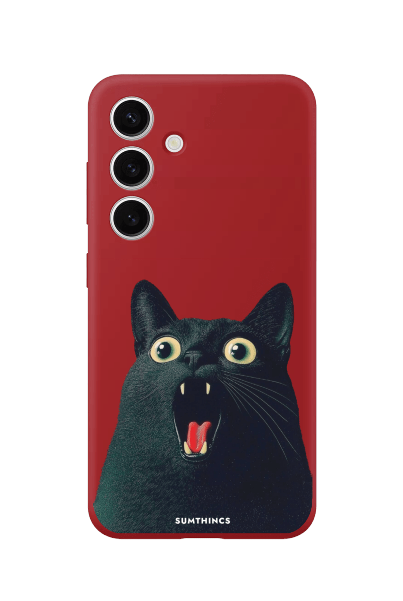 Samsung A14 Meoww Premium Telefon Kılıfı Kırmızı - SUMTHINCS