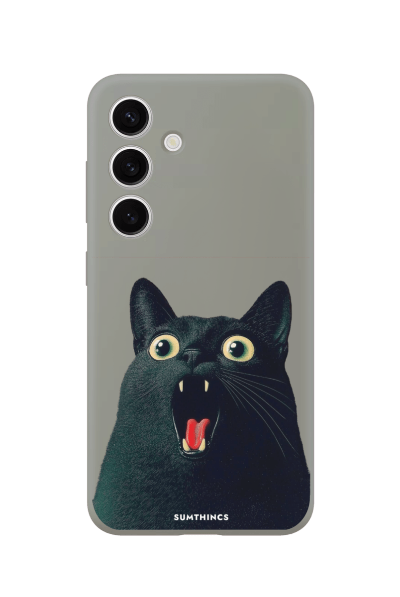 Samsung A14 Meoww Premium Telefon Kılıfı Gri - SUMTHINCS
