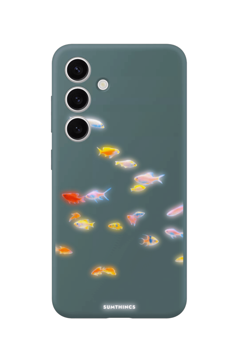 Samsung A14 Neon Fish Premium Telefon Kılıfı Kaktüs Yeşili - SUMTHINCS