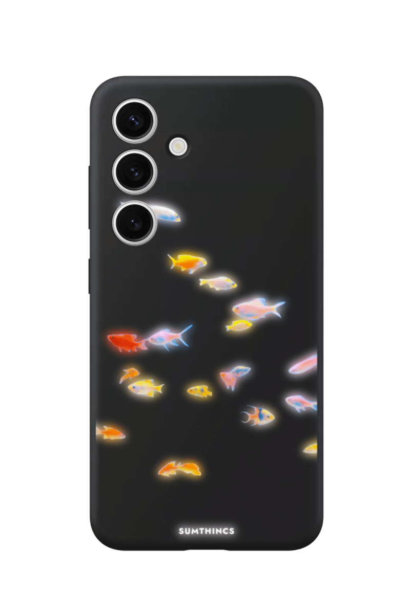 Samsung A14 Neon Fish Premium Telefon Kılıfı Siyah - SUMTHINCS