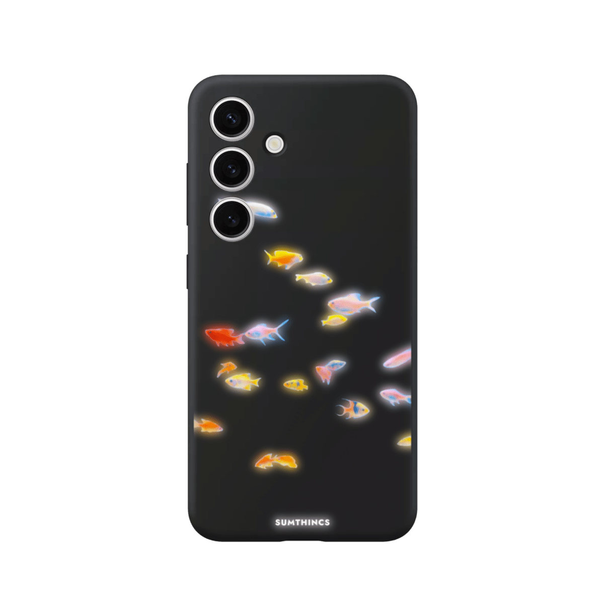Samsung A14 Neon Fish Premium Telefon Kılıfı Siyah - SUMTHINCS