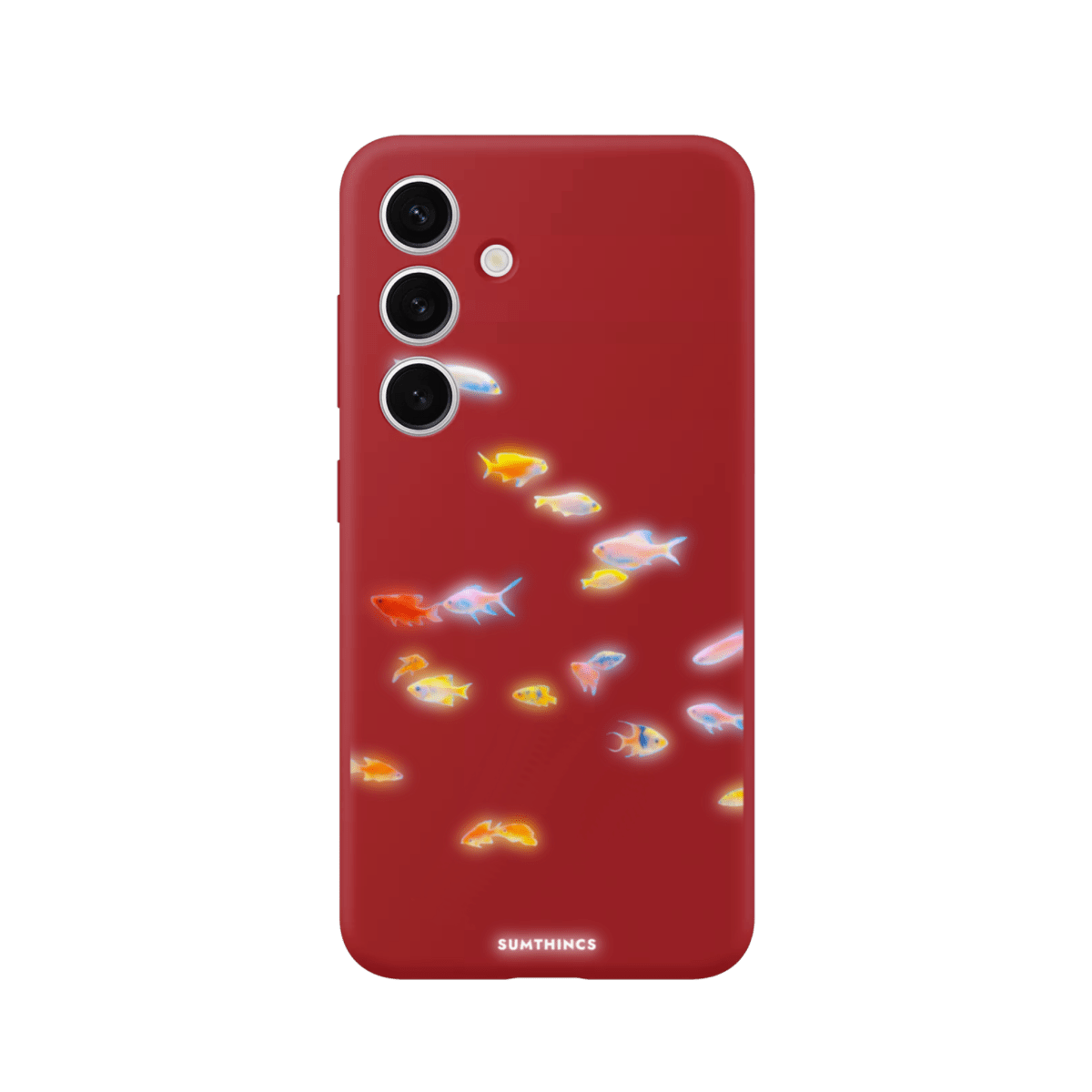 Samsung A14 Neon Fish Premium Telefon Kılıfı Kırmızı - SUMTHINCS
