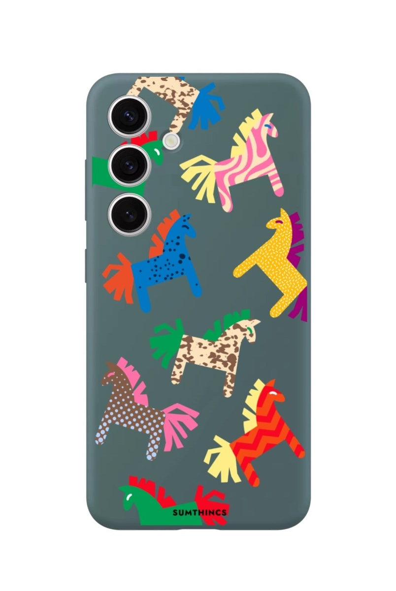Samsung A14 Ponies Premium Telefon Kılıfı Kaktüs Yeşili - SUMTHINCS