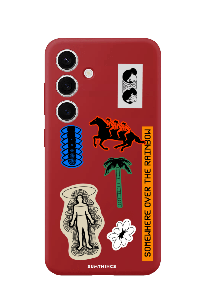 Samsung A14 Somewhere Premium Telefon Kılıfı Kırmızı - SUMTHINCS