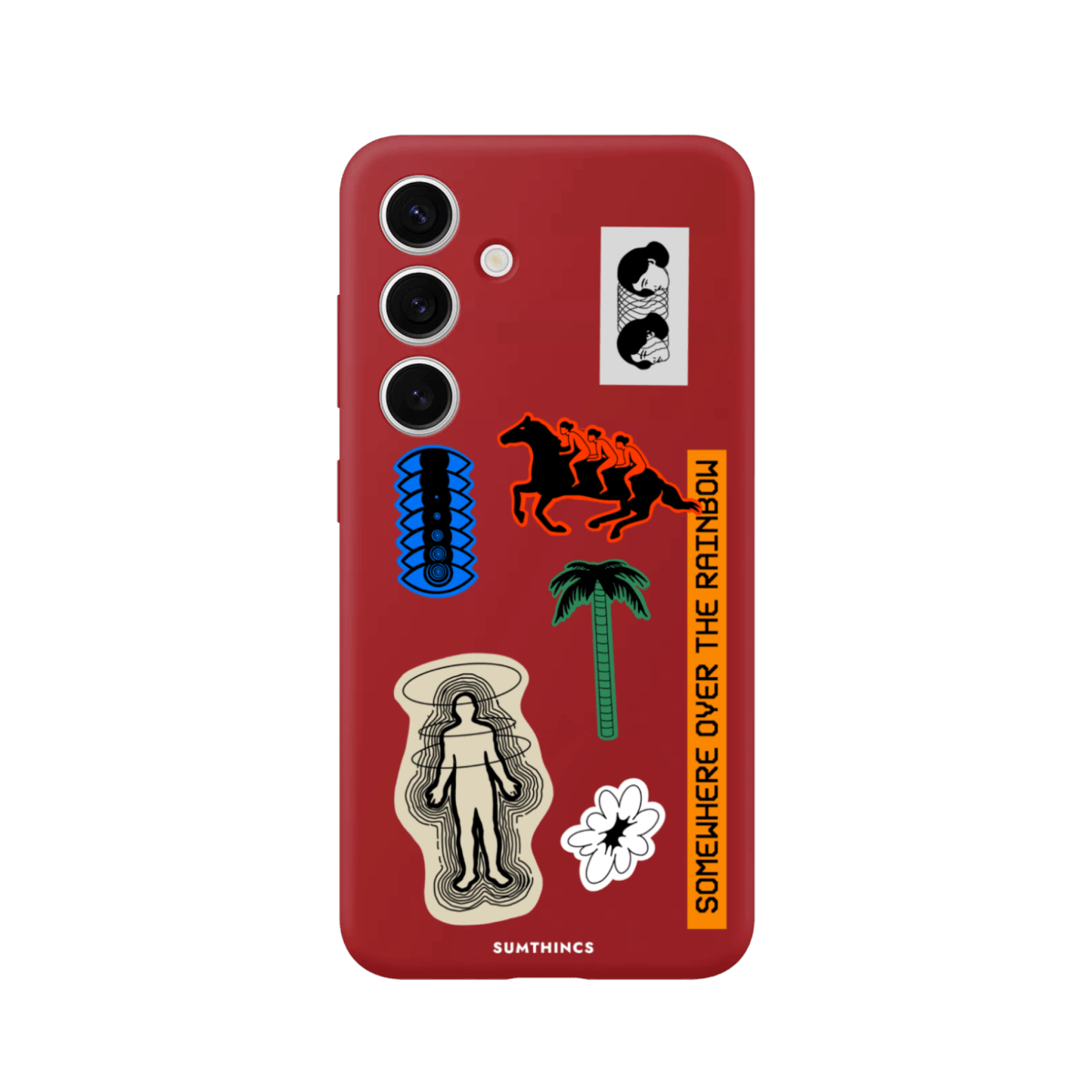 Samsung A14 Somewhere Premium Telefon Kılıfı Kırmızı - SUMTHINCS
