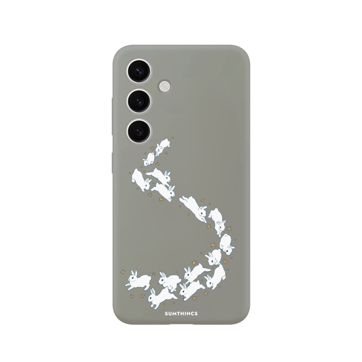 Samsung A14 Starry Bunnies Premium Telefon Kılıfı Gri - SUMTHINCS