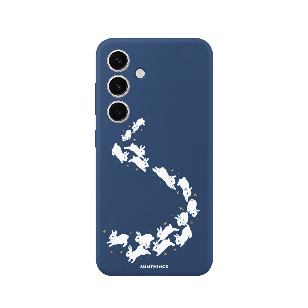 Samsung A14 Starry Bunnies Premium Telefon Kılıfı Pasifik Mavi - SUMTHINCS