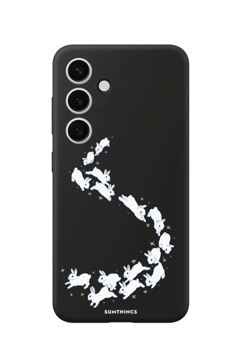 Samsung A14 Starry Bunnies Premium Telefon Kılıfı Siyah - SUMTHINCS
