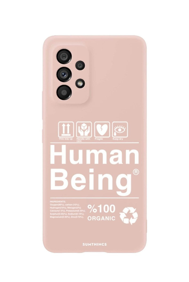 Samsung A22 Human Being Premium Telefon Kılıfı Bej - SUMTHINCS