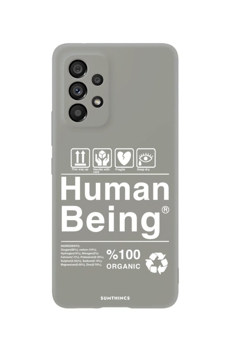 Samsung A22 Human Being Premium Telefon Kılıfı Gri - SUMTHINCS