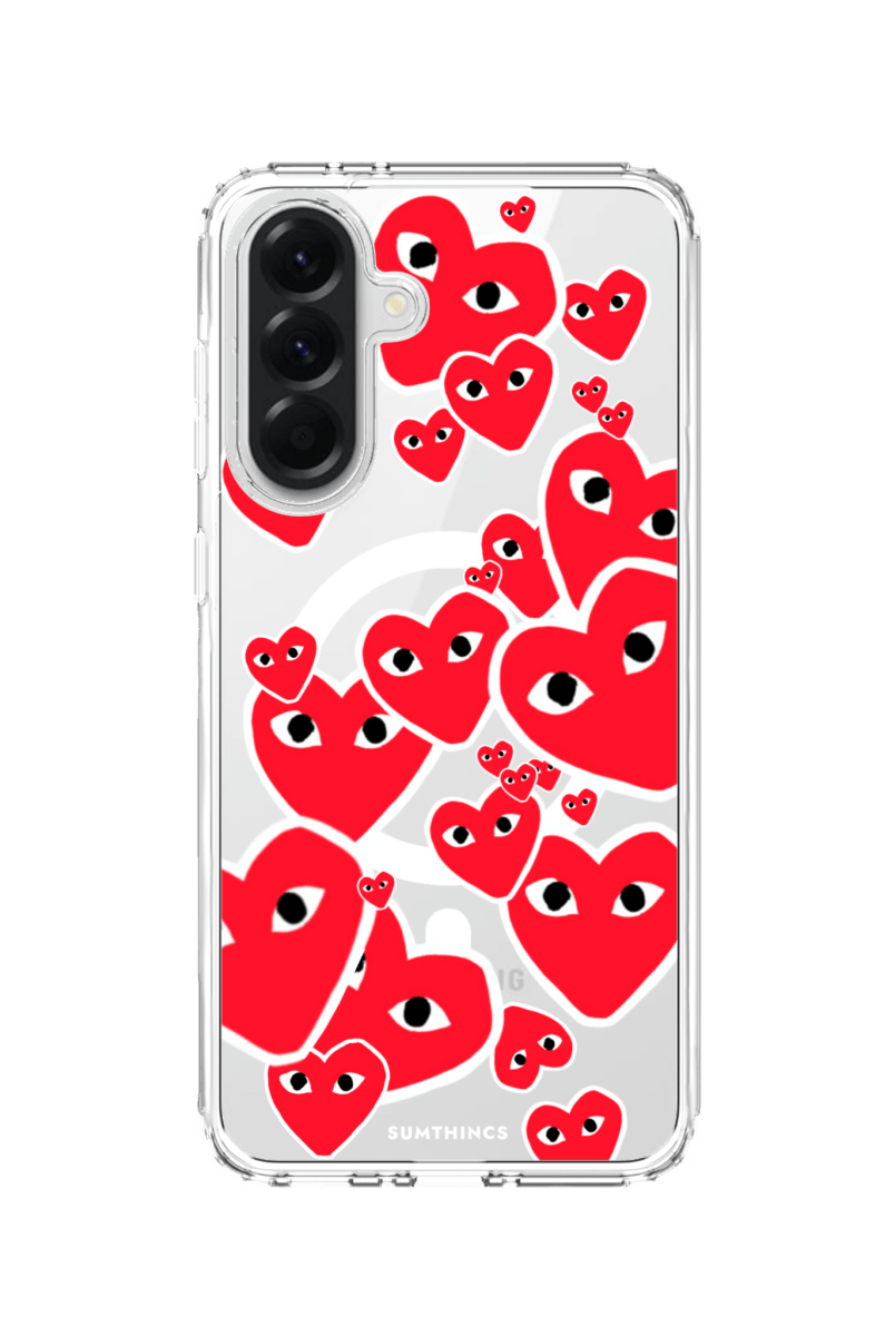 Samsung A36 Hearts Clear Magsafe Şeffaf Telefon Kılıfı - SUMTHINCS