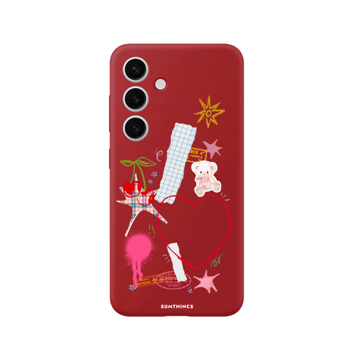 Samsung A56 Sweet Chaos Premium Telefon Kılıfı Kırmızı - SUMTHINCS