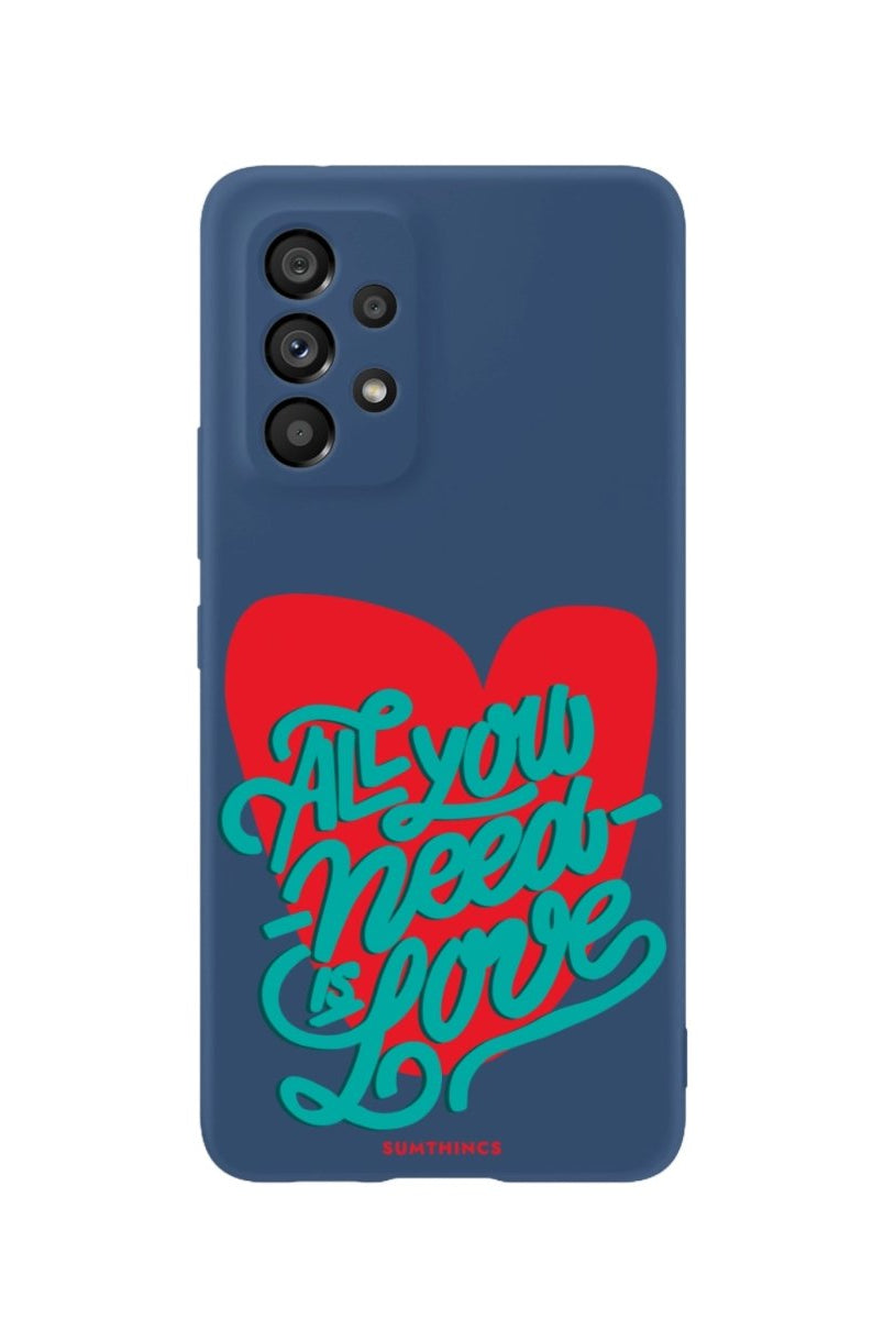 Samsung A73 All You Need Is Love Premium Telefon Kılıfı Pasifik Mavi - SUMTHINCS