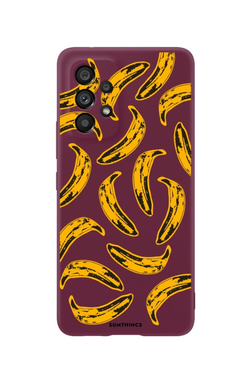Samsung A73 Bananas Premium Telefon Kılıfı Bordo - SUMTHINCS