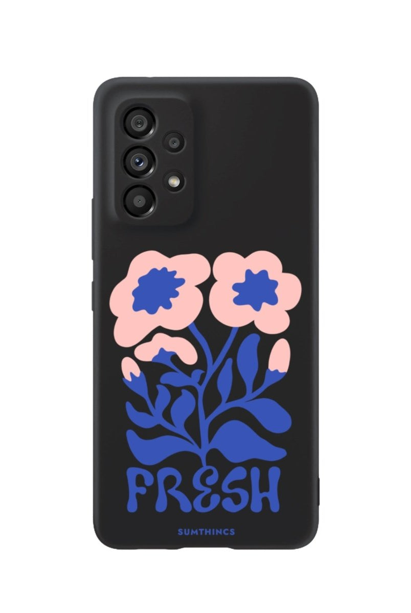 Samsung A73 Fresh Flowers Premium Telefon Kılıfı Siyah - SUMTHINCS
