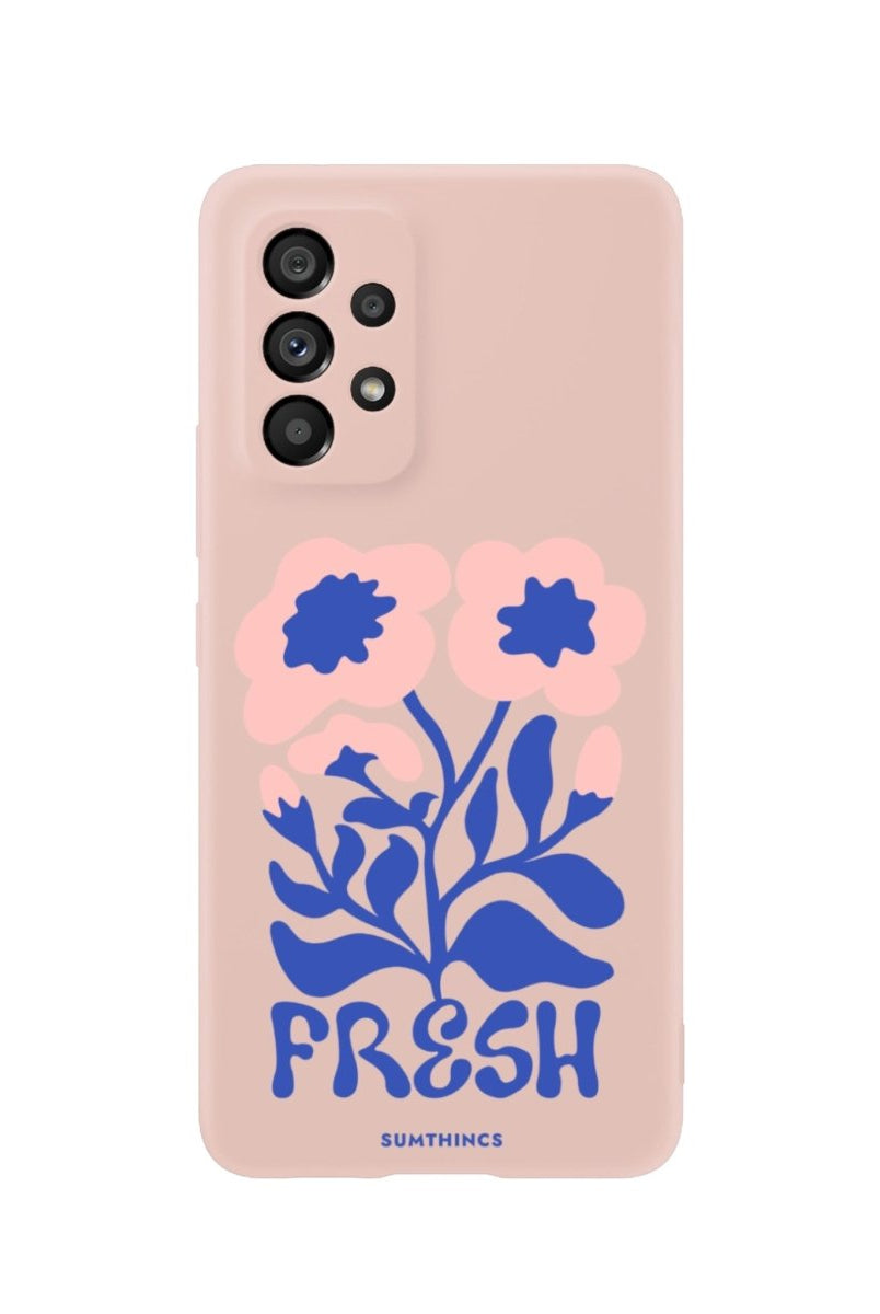 Samsung A73 Fresh Flowers Premium Telefon Kılıfı Bej - SUMTHINCS