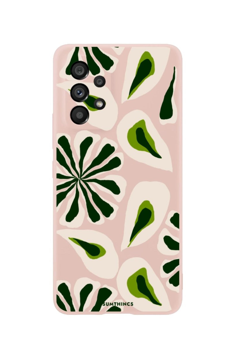 Samsung A73 Leafs Premium Telefon Kılıfı Bej - SUMTHINCS