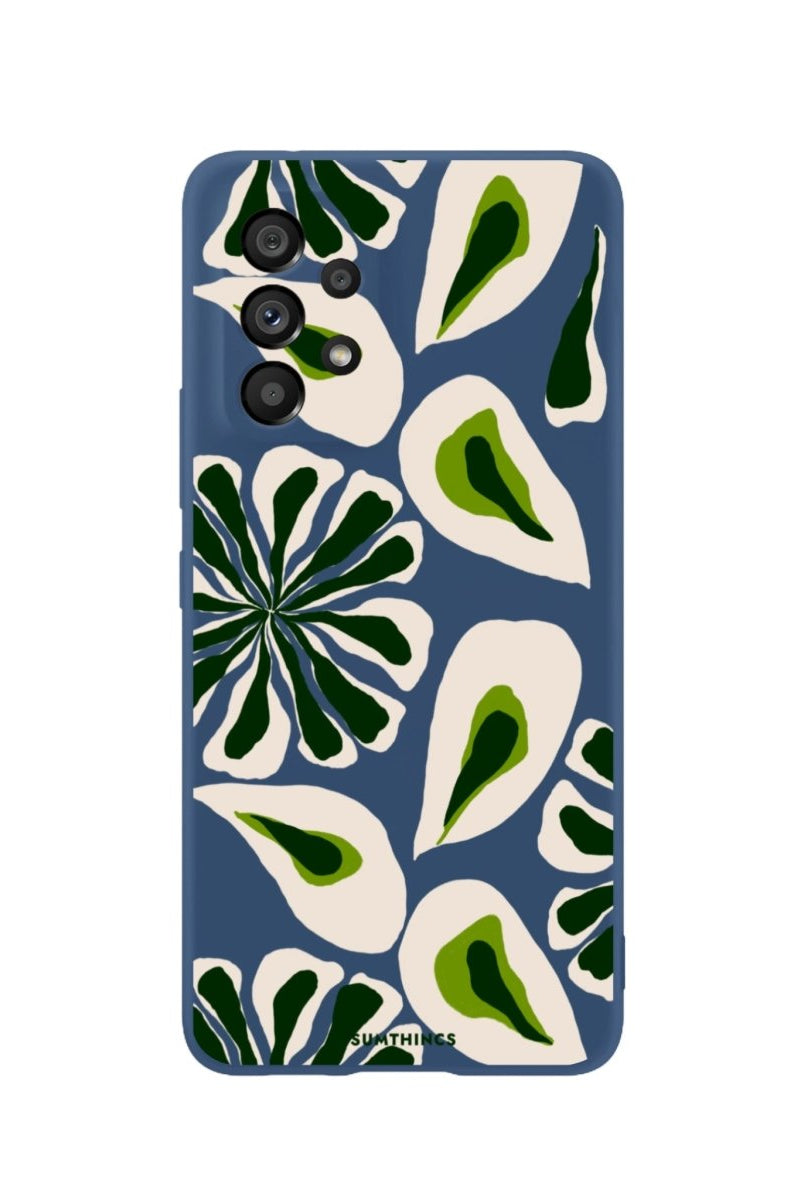 Samsung A73 Leafs Premium Telefon Kılıfı Pasifik Mavi - SUMTHINCS