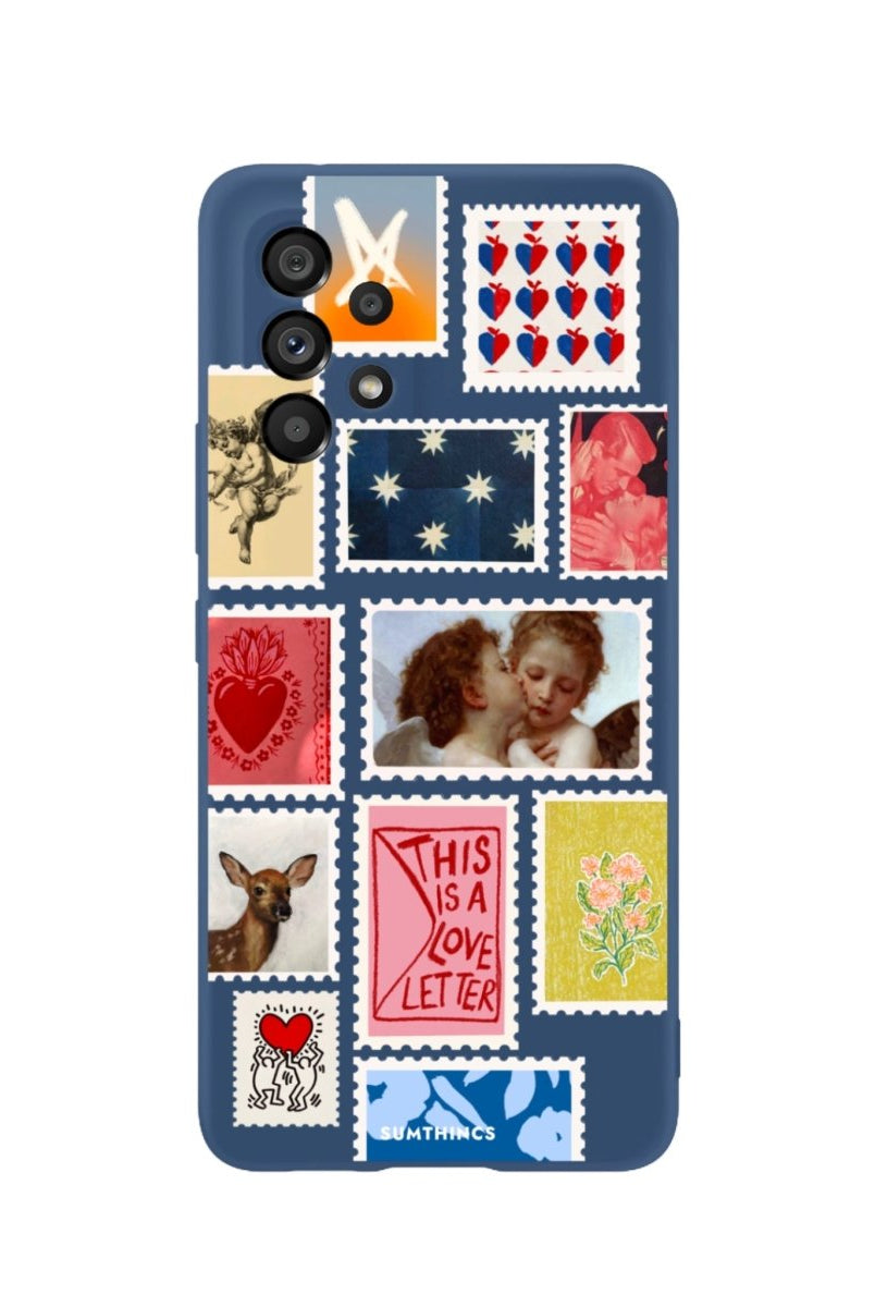Samsung A73 Love Letter Premium Telefon Kılıfı Pasifik Mavi - SUMTHINCS