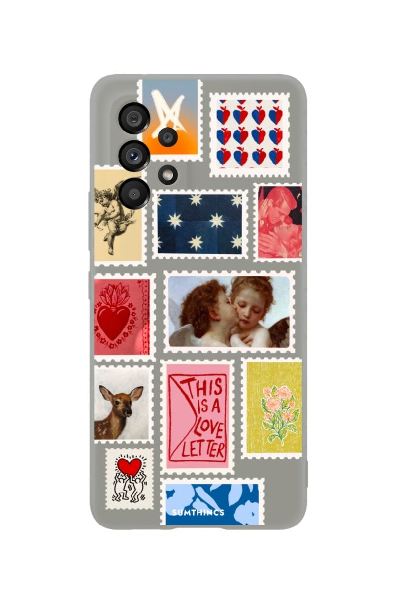 Samsung A73 Love Letter Premium Telefon Kılıfı Gri - SUMTHINCS