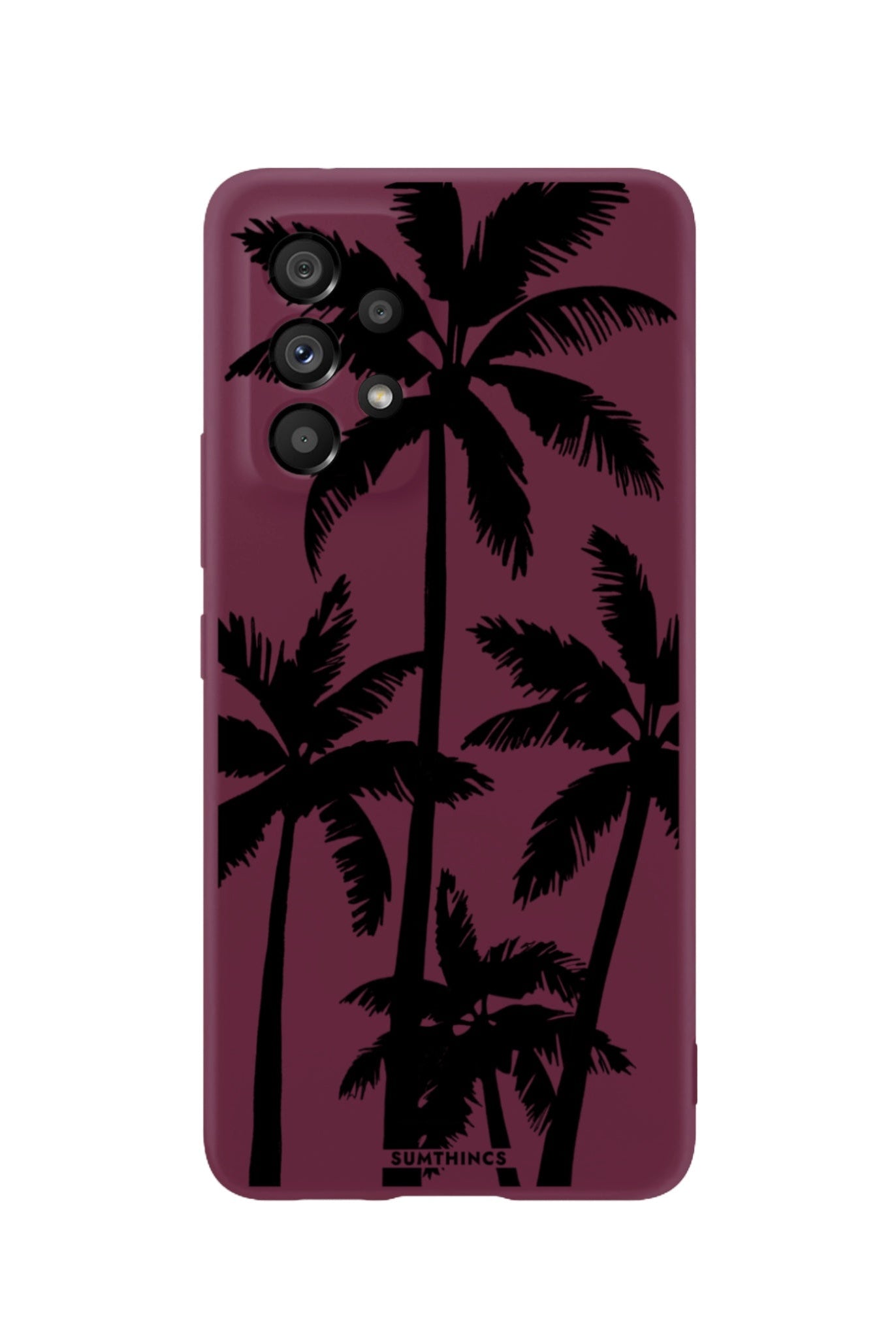 Samsung A73 Palm Trees Premium Telefon Kılıfı Bordo - SUMTHINCS