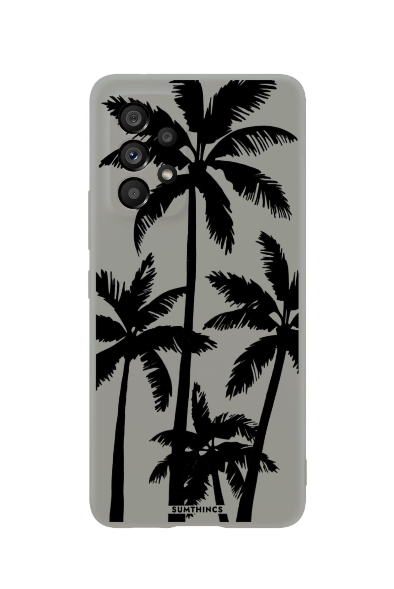 Samsung A73 Palm Trees Premium Telefon Kılıfı Gri - SUMTHINCS