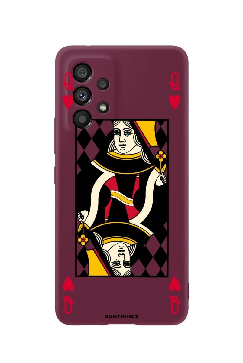 Samsung A73 Queen Premium Telefon Kılıfı Bordo - SUMTHINCS