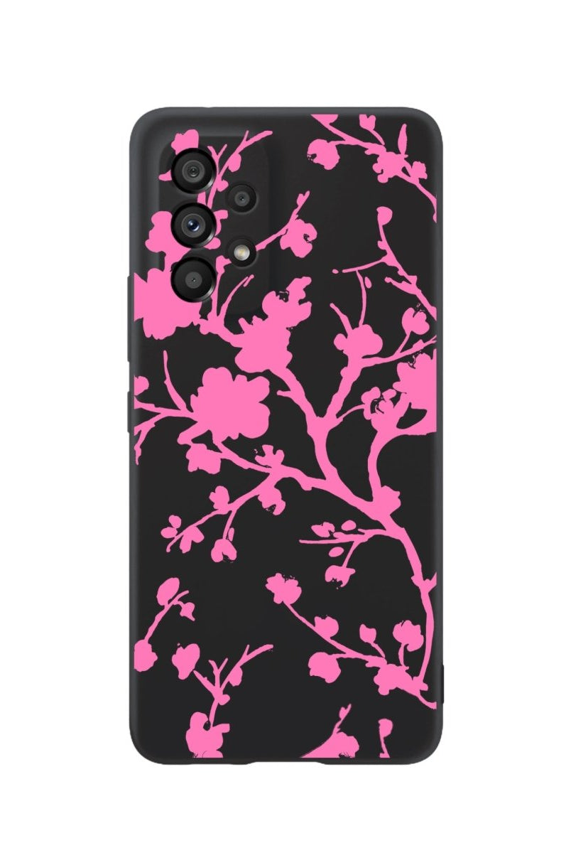Samsung A73 Sakura Premium Telefon Kılıfı Siyah - SUMTHINCS