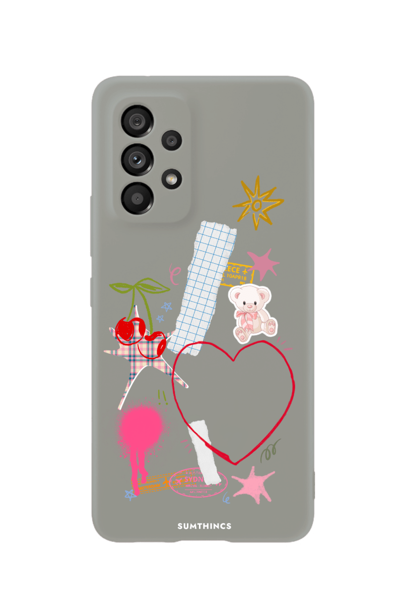 Samsung A73 Sweet Chaos Premium Telefon Kılıfı Gri - SUMTHINCS