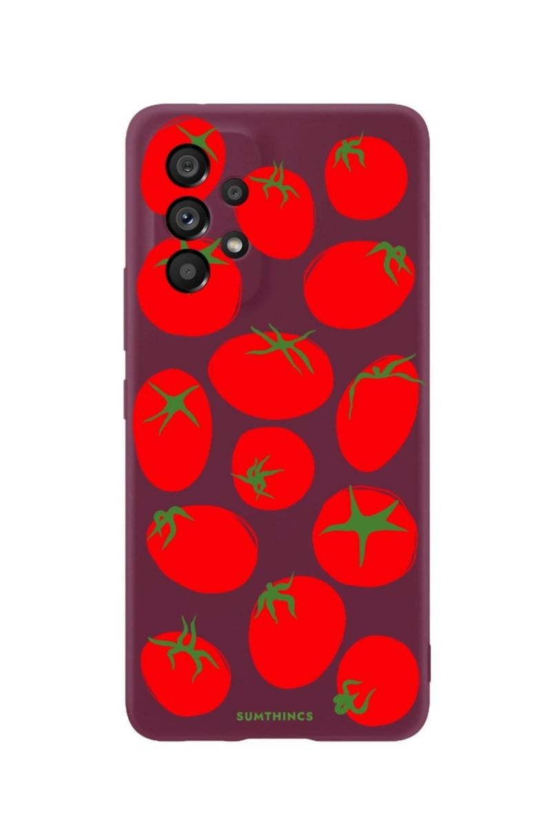 Samsung A73 Tomatoes Premium Telefon Kılıfı Bordo - SUMTHINCS