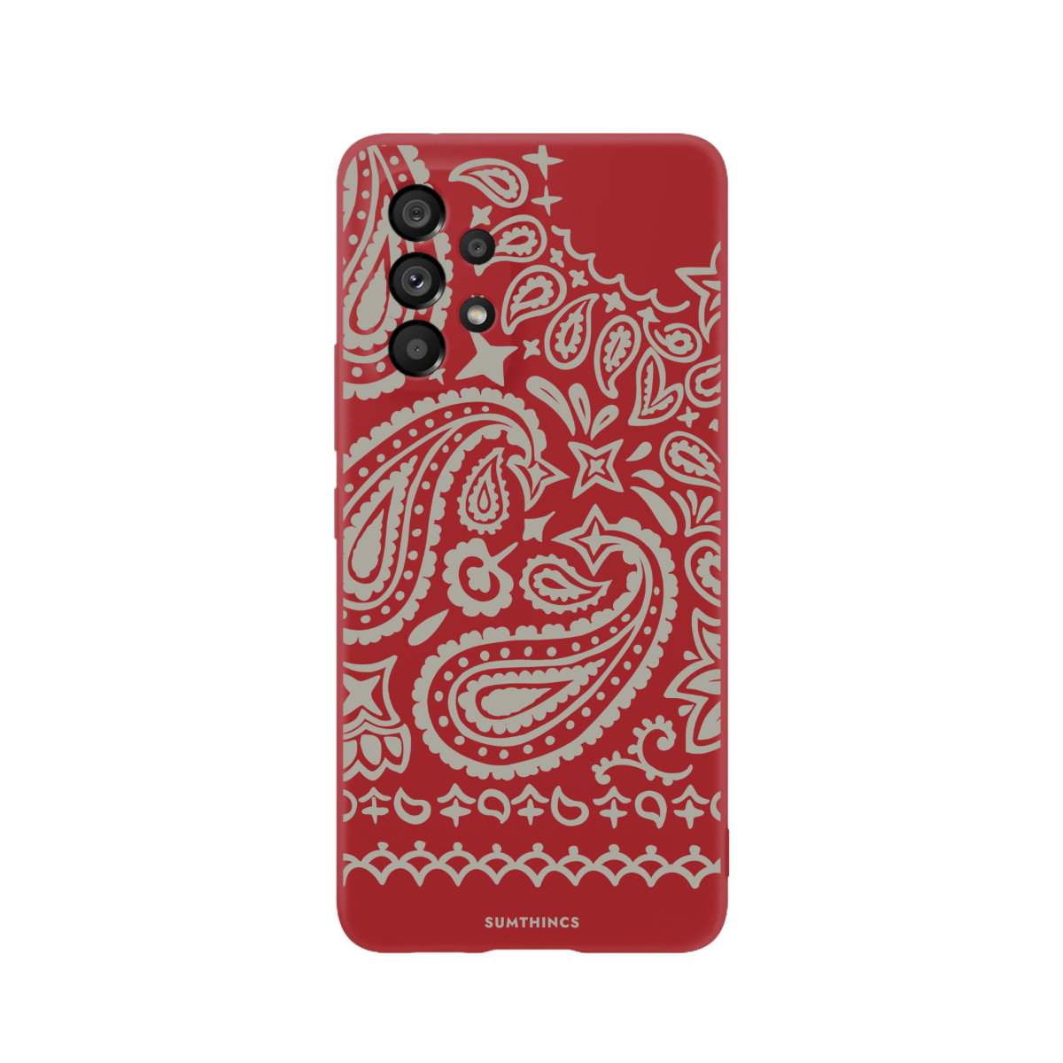Samsung A73 Urban Bandana Premium Telefon Kılıfı Kırmızı - SUMTHINCS