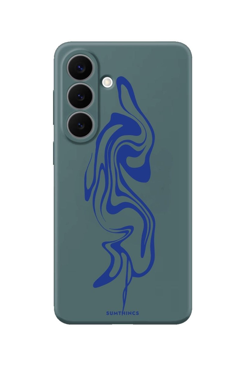 Samsung Abstract Ink Premium Telefon Kılıfı Kaktüs Yeşili - Sumthincs