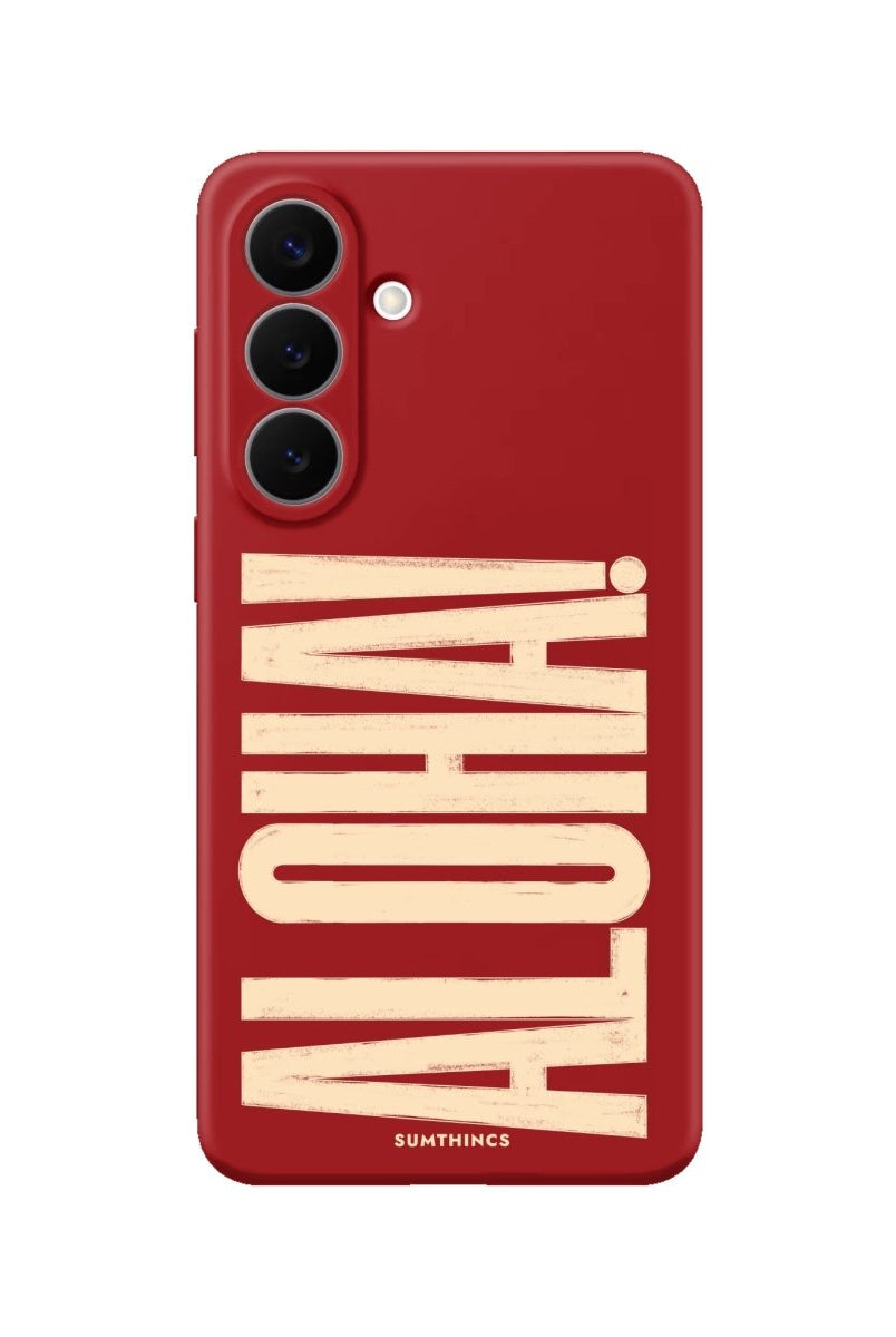 Samsung ALOHA Premium Telefon Kılıfı Kırmızı - Sumthincs