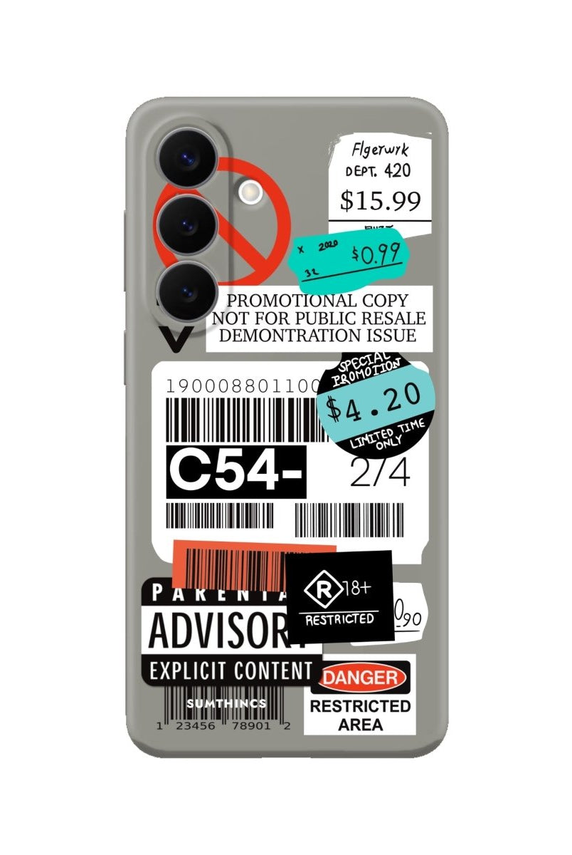 Samsung Barcode C54 Premium Telefon Kılıfı Gri - Sumthincs