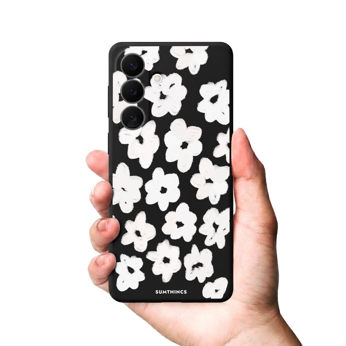 Samsung Blossoms Premium Telefon Kılıfı Gri - Sumthincs