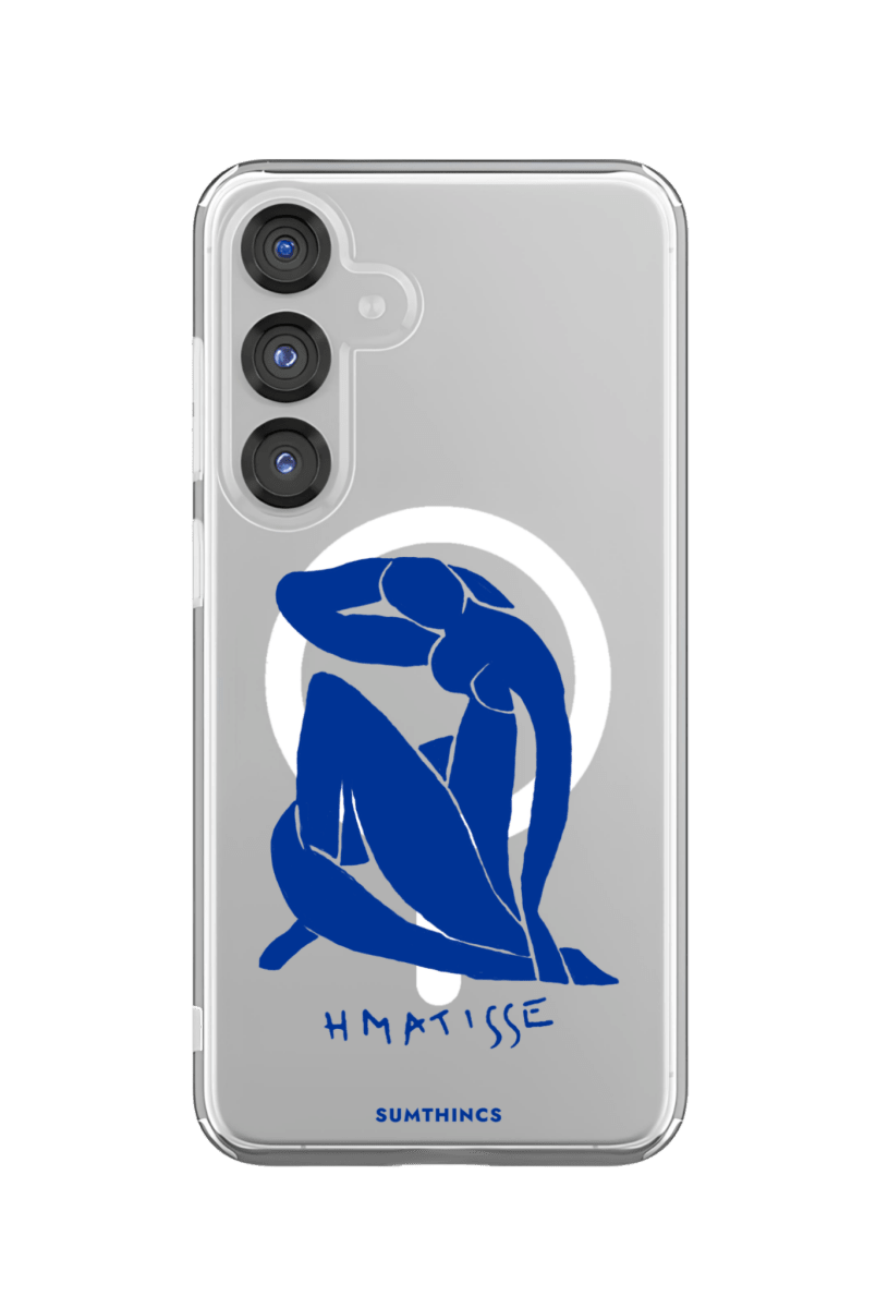 Samsung Blue Woman Clear Magsafe Telefon Kılıfı - Sumthincs