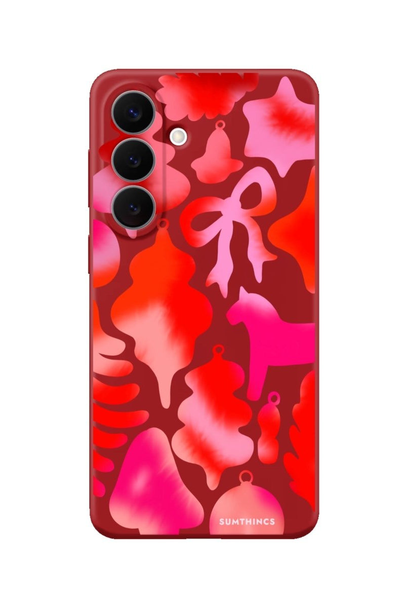 Samsung Blush Bells Premium Telefon Kılıfı Kırmızı - Sumthincs