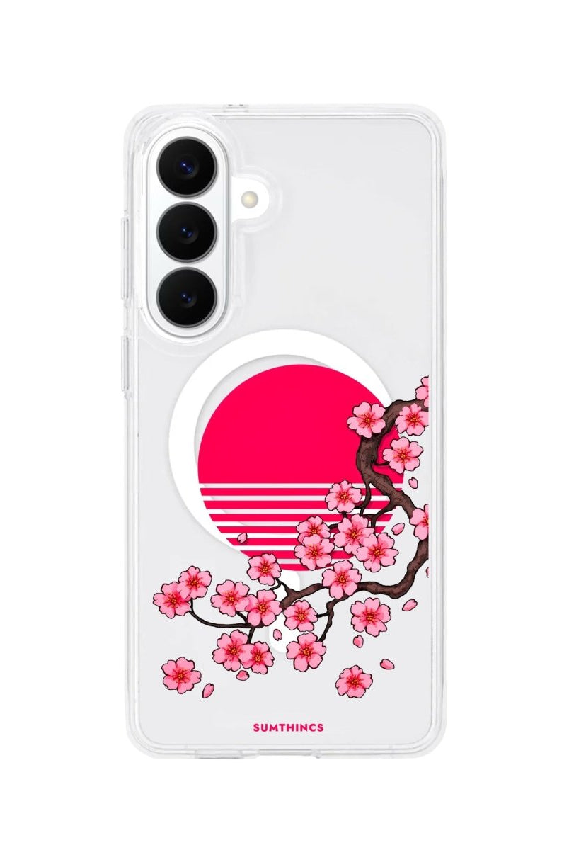 Samsung Cherry Blossom Dawn Clear Magsafe Telefon Kılıfı - Sumthincs