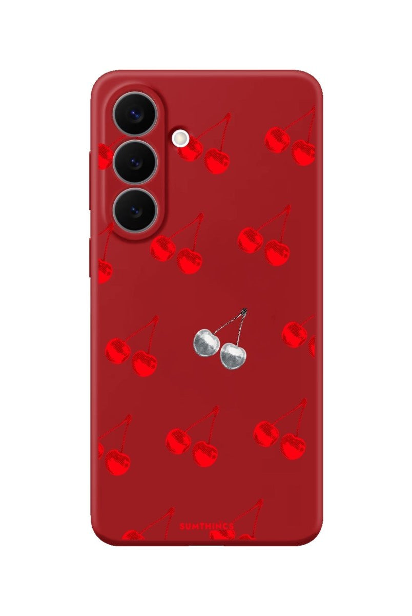 Samsung Disco Cherry Premium Telefon Kılıfı Kırmızı - Sumthincs
