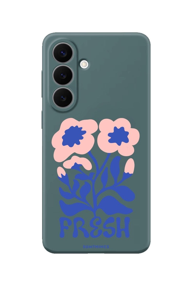 Samsung Fresh Flowers Premium Telefon Kılıfı Kaktüs Yeşili - Sumthincs