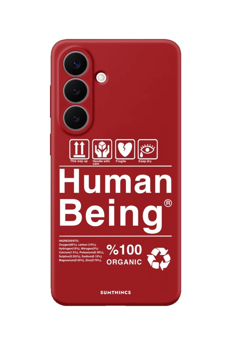 Samsung Human Being Premium Telefon Kılıfı Kırmızı - Sumthincs