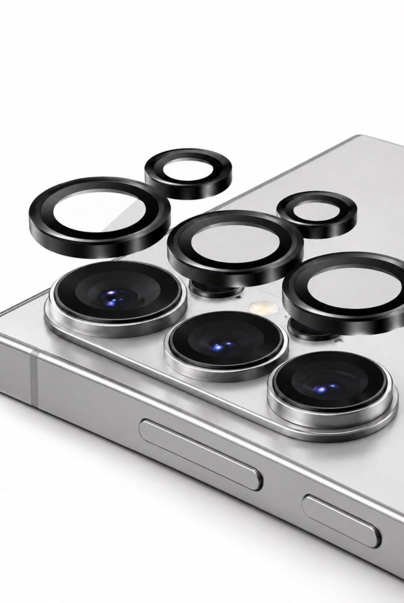 Samsung Kamera Lens Koruyucu – Metal Çerçeveli Siyah - Sumthincs