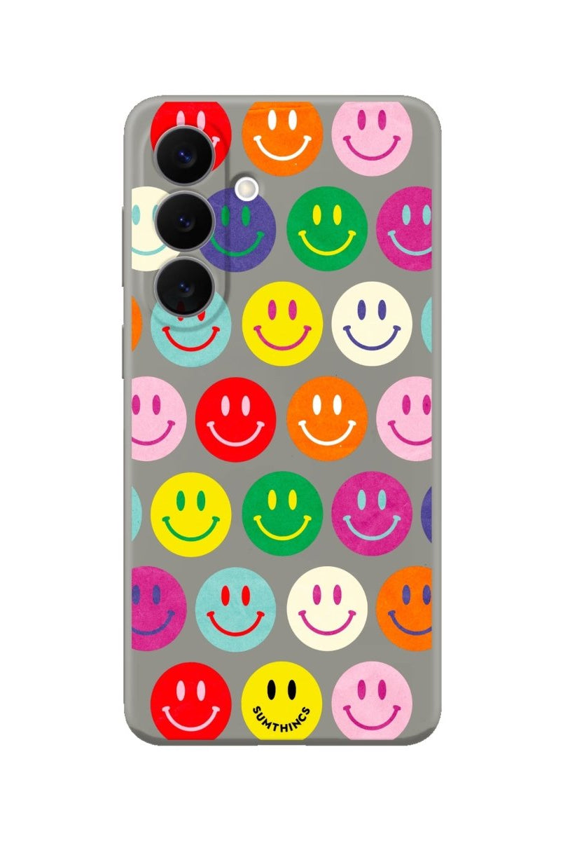 Samsung Miles Of Smiles Premium Telefon Kılıfı Gri - Sumthincs