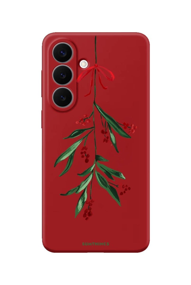Samsung Mistletoe Premium Telefon Kılıfı Kırmızı - Sumthincs