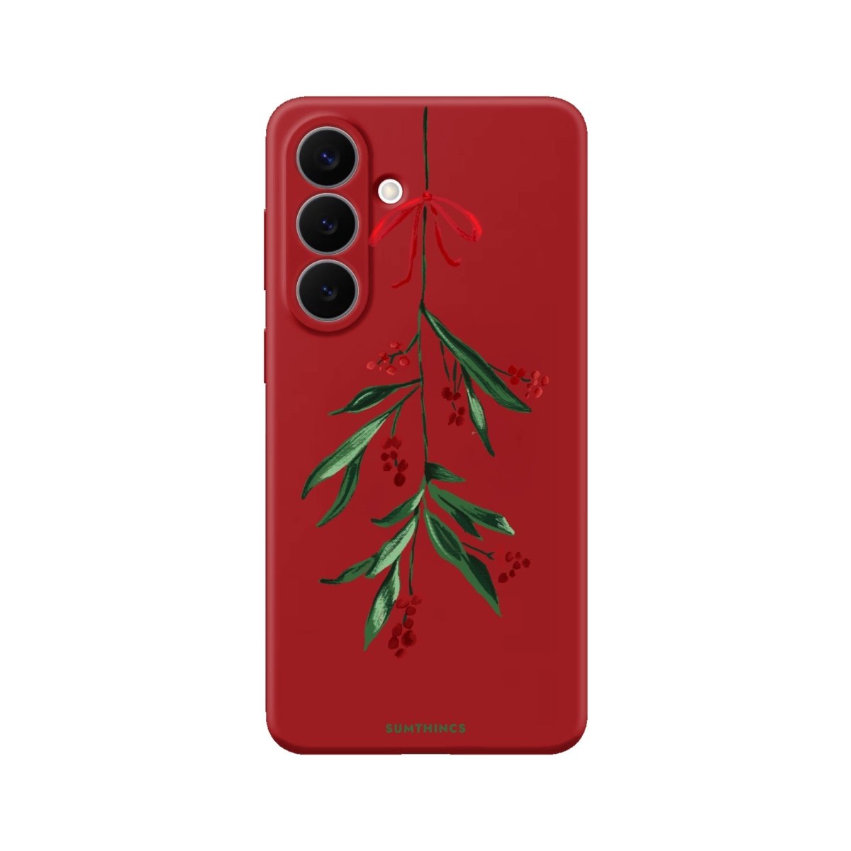 Samsung Mistletoe Premium Telefon Kılıfı Kırmızı - Sumthincs